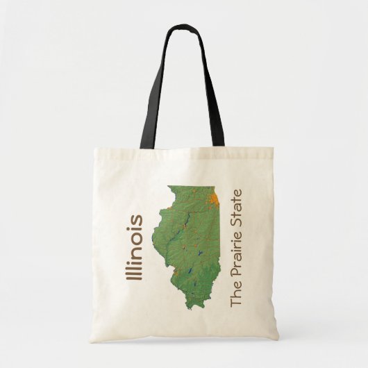 Illinoisan Map Bag Tote Bag (Voorkant)