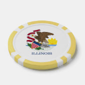 Illinoisan Vlag, Vlag van Illinois Poker Chips (Enkel)