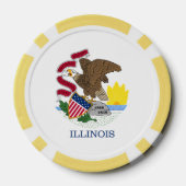 Illinoisan Vlag, Vlag van Illinois Poker Chips (Achterkant)