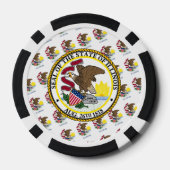 Illinoisan Vlag & Zegel, Illinois Poker Chips (Achterkant)