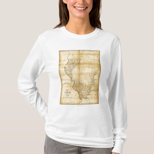 IllinoisPanoramic MapIllinois T-shirt (Voorkant)