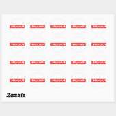Illogische Stempel Ronde Sticker (Vel)
