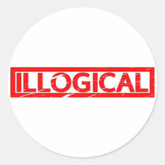 Illogische Stempel Ronde Sticker (Voorkant)