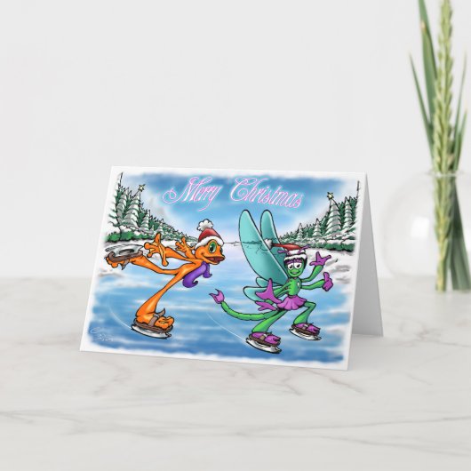 Illow & op ijs - de Vrolijke Kaart van Kerstmis (Voorkant)