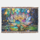 Illuminated Blooming Lotus Flower Deken (Voorkant)