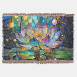 Illuminated Blooming Lotus Flower Deken