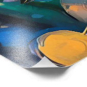 Illuminated Blooming Lotus Flower Foto Afdruk (Hoek)