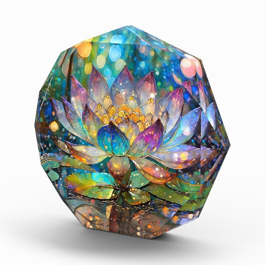 Illuminated Blooming Lotus Flower Fotoblokken (Rechts)