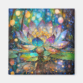 Illuminated Blooming Lotus Flower Magneet (Voorkant)
