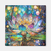 Illuminated Blooming Lotus Flower Magneet (Voorkant)