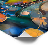 Illuminated Blooming Lotus Flower Perfect Poster (Hoek)