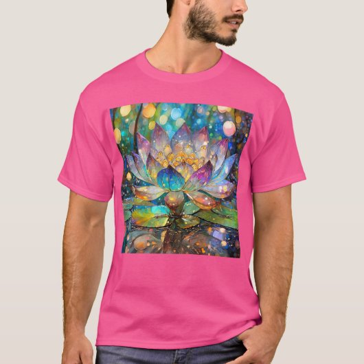 Illuminated Blooming Lotus Flower T-shirt (Voorkant)