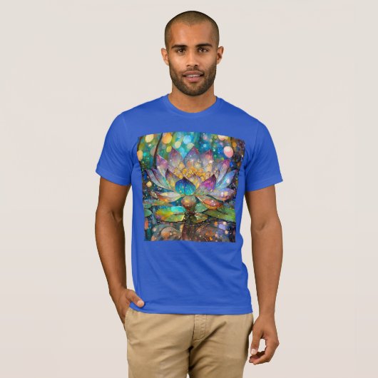 Illuminated Blooming Lotus Flower T-shirt (Voorkant volledig)