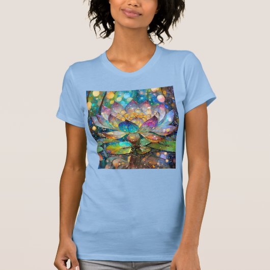 Illuminated Blooming Lotus Flower T-shirt (Voorkant)