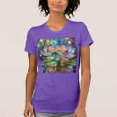 Illuminated Blooming Lotus Flower T-shirt (Voorkant)