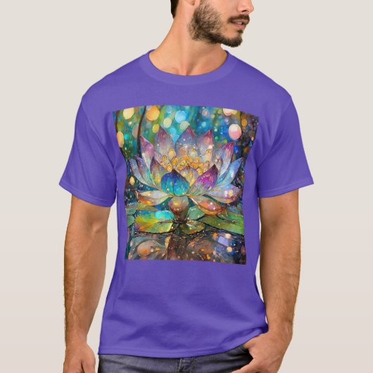 Illuminated Blooming Lotus Flower T-shirt (Voorkant)