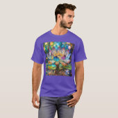 Illuminated Blooming Lotus Flower T-shirt (Voorkant volledig)