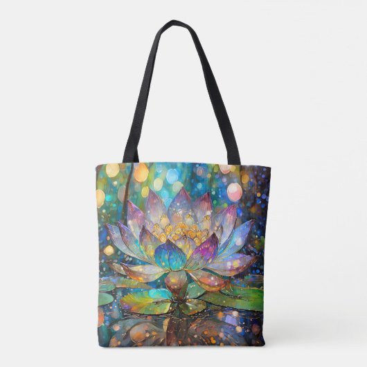 Illuminated Blooming Lotus Flower Tote Bag (Achterkant)