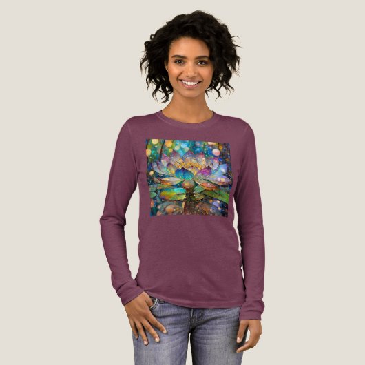 Illuminated Blooming Lotus Flower Tri-Blend Shirt (Voorkant)