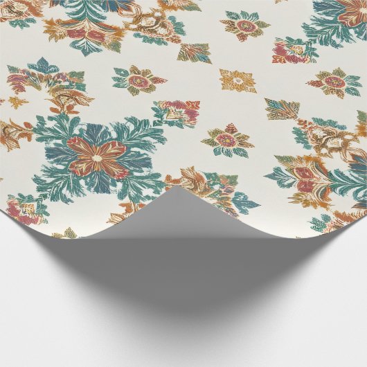 Illuminated Evergreen Christmas Seamless Pattern Cadeaupapier (Hoek)