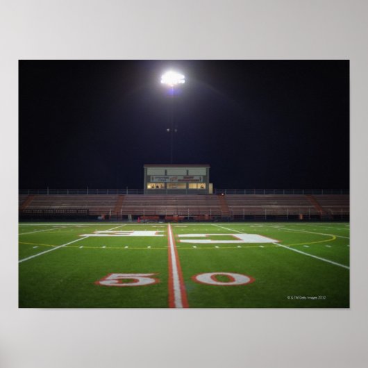 Illuminated Football Field Poster (Voorkant)