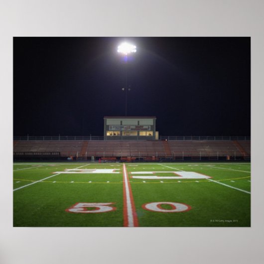 Illuminated Football Field Poster (Voorkant)