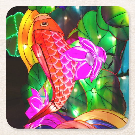 Illuminated Koi Kartonnen Onderzetters (Voorkant)