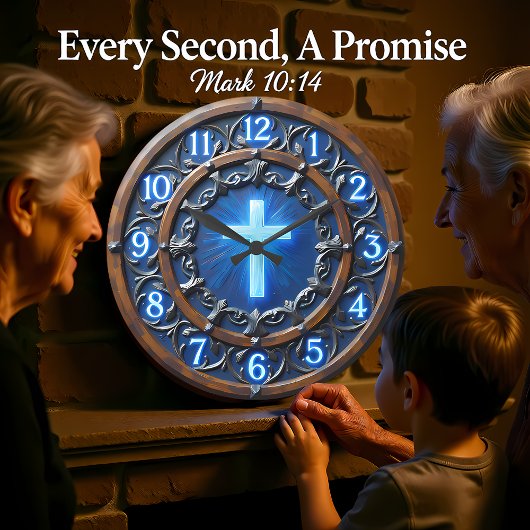 Illuminated Radiant Cross Grote Klok