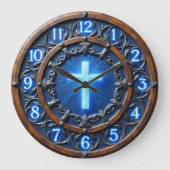 Illuminated Radiant Cross Grote Klok (Voorkant)