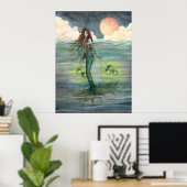 "Illuminated Sea" Zeemeermin Poster van Molly Harr (Thuiskantoor)