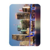 Illuminated skyline of downtown Miami at dusk Magneet (Verticaal)