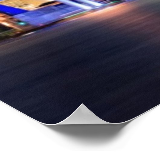 Illuminated skyline of downtown Miami at dusk Poster (Hoek)