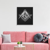 Illuminati All see Eye Freemason Symbol Canvas Afdruk (Insitu (Woonkamer))