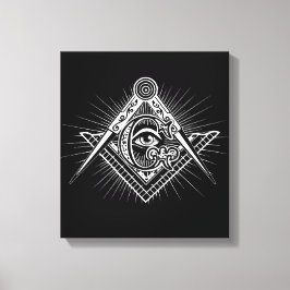 Illuminati All see Eye Freemason Symbol Canvas Afdruk