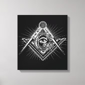 Illuminati All see Eye Freemason Symbol Canvas Afdruk (Voorkant)