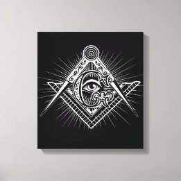Illuminati All see Eye Freemason Symbol Canvas Afdruk