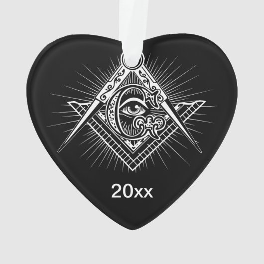 Illuminati All see Eye Freemason Symbol Ornament (achterkant)