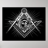 Illuminati All see Eye Freemason Symbol Poster (Voorkant)