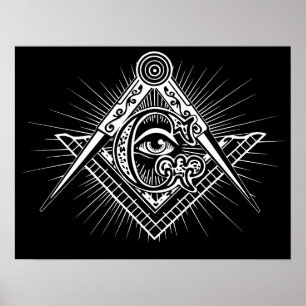 Illuminati All see Eye Freemason Symbol Poster
