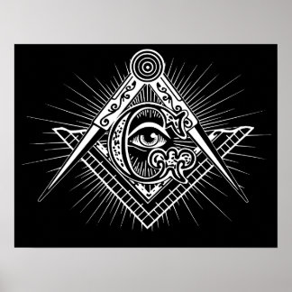 Illuminati All see Eye Freemason Symbol Poster