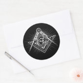 Illuminati All see Eye Freemason Symbol Ronde Sticker (Envelop)