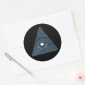 Illuminati All see Eye Pyramid Symbol Ronde Sticker (Envelop)