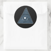 Illuminati All see Eye Pyramid Symbol Ronde Sticker (Tas)