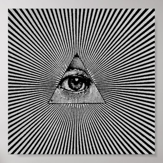 Illuminati All see Eye Trance Poster Sleep (Voorkant)