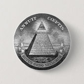 Illuminati All Seing Eye Ronde Button 5,7 Cm (Voorkant)