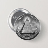 Illuminati All Seing Eye Ronde Button 5,7 Cm (Voorkant /achterkant)