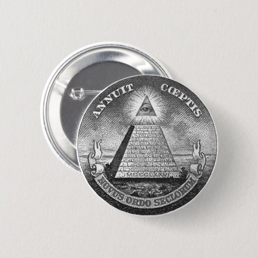 Illuminati All Seing Eye Ronde Button 5,7 Cm (Voorkant /achterkant)