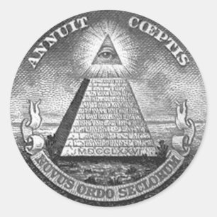 Illuminati All Seing Eye Ronde Sticker