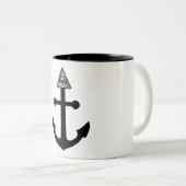 Illuminati Anchor Tweekleurige Koffiemok (Voorkant rechts)