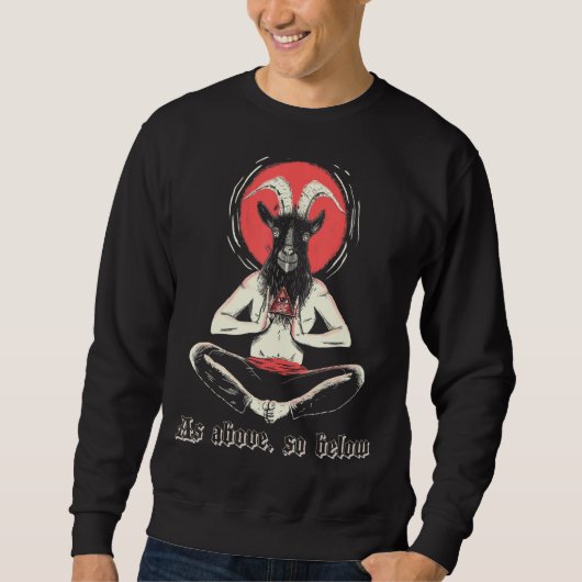 Illuminati Baphomet Satanisch Occult Heilig Satani Trui (Voorkant)